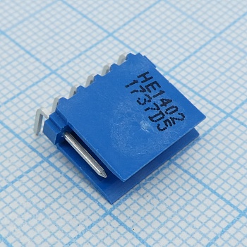 281698-6 - Разъем типа провод-плата, угловой, 2.54 мм, 6 контакт(-ов), Штыревой Разъем, Серия AMPMODU HE14