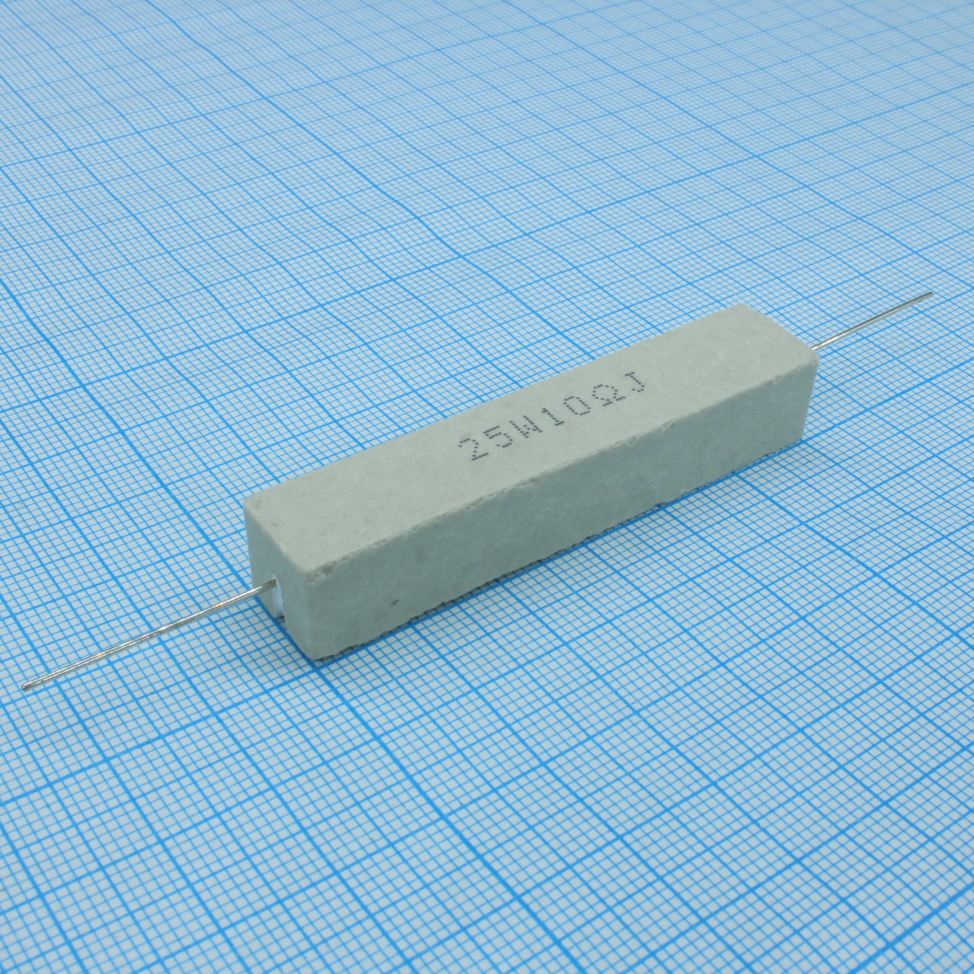 RX27-1 10 ОМ 25W 5% / SQP25 - Резистор цементный аксиальный 10Ом ±5% 25Вт