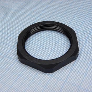 DLM-PG29P (black) - Гайка для крепления кабель ввода на панель