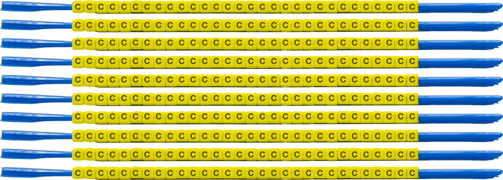 brd333012 - SCNG-07-C клипсы жёлтые, 300шт/упак, для провода 1,9-2,4мм диаметра, легенда C