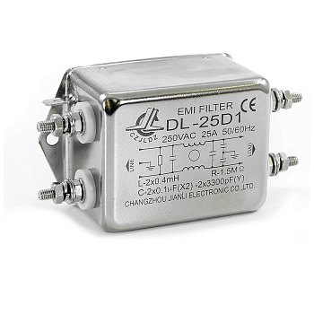 DL-25D1 - Однофазный сетевой фильтр 25А 250В