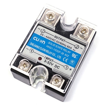 HHG1-3/032F-38-60A - Реле 3-32VDC, 60A/440VAC (zero-cross) трехфазное