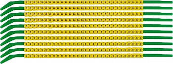 brd333158 - SCNG-09-8 клипсы жёлтые, 300шт/упак, для провода 2,5-3,0мм диаметра, легенда 8