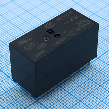 HF115F/012-2ZS4A - Реле силовое, 8А две контактных группы-два направления катушка 12В