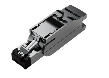 Разъем RJ45 на кабель RJ4504MMSFWIC05 - Разъем RJ45 на кабель, вилочный, прямой, 4 полюса, цинк