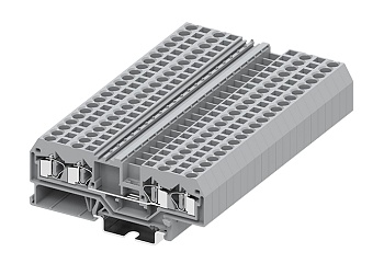 Проходная клемма 204931 - Проходная клемма, TA4-2-2, 4 точки подключения, тип фиксации провода: пружинный, номинальное сечение: 4 мм кв., 32A, 800V, ширина: 6 мм, цвет: серый, DIN 35