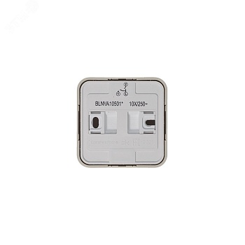 Выключатель 2-кл. ОП Blanca 10А IP20 (сх. 5) 250В с изолир. пластиной беж. SE BLNVA105017