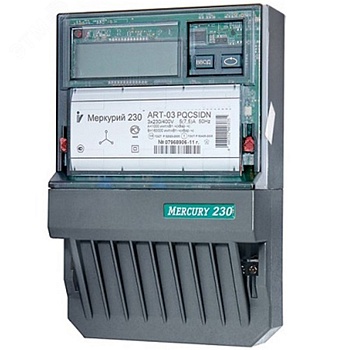 Счетчик электроэнергии Меркурий 230 АRT-02 PQRSIN трехфазный многотарифный, 10(100), кл.точ. 1.0/2. 0, Щ, ЖКИ, IrDA, RS-485, 2тарифа МСК М0000051928