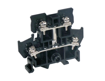 Барьерная клемма UTD-10/2X2 - Барьерная этажная клемма, межэтажное соединение, тип фиксации провода: винтовой, номинальное сечение: 1,25 мм кв., 15A, 660V, ширина: 7,3 мм, цвет: черный, тип монтажа: DIN 35