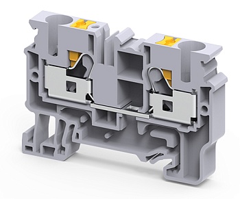 Проходная клемма CP6/10 - Проходная клемма, тип фиксации провода: push-in, номинальное сечение: 6 мм кв., 57A, 1000V, ширина: 6 мм, цвет: серый, тип монтажа: DIN 35