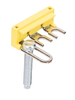 Соед. мостик IVS WKN6 TK-3 - Сдвижная перемычка, винтовая, изолированная, 3 полюса, для клемм: WKN 6 TK... цвет: желтый