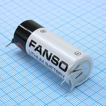 ER18505H/3PF - Li, SOCl2 батарея типоразмера A, 3.6В, 3.8Ач, приваренные выводы, -55...85 °C