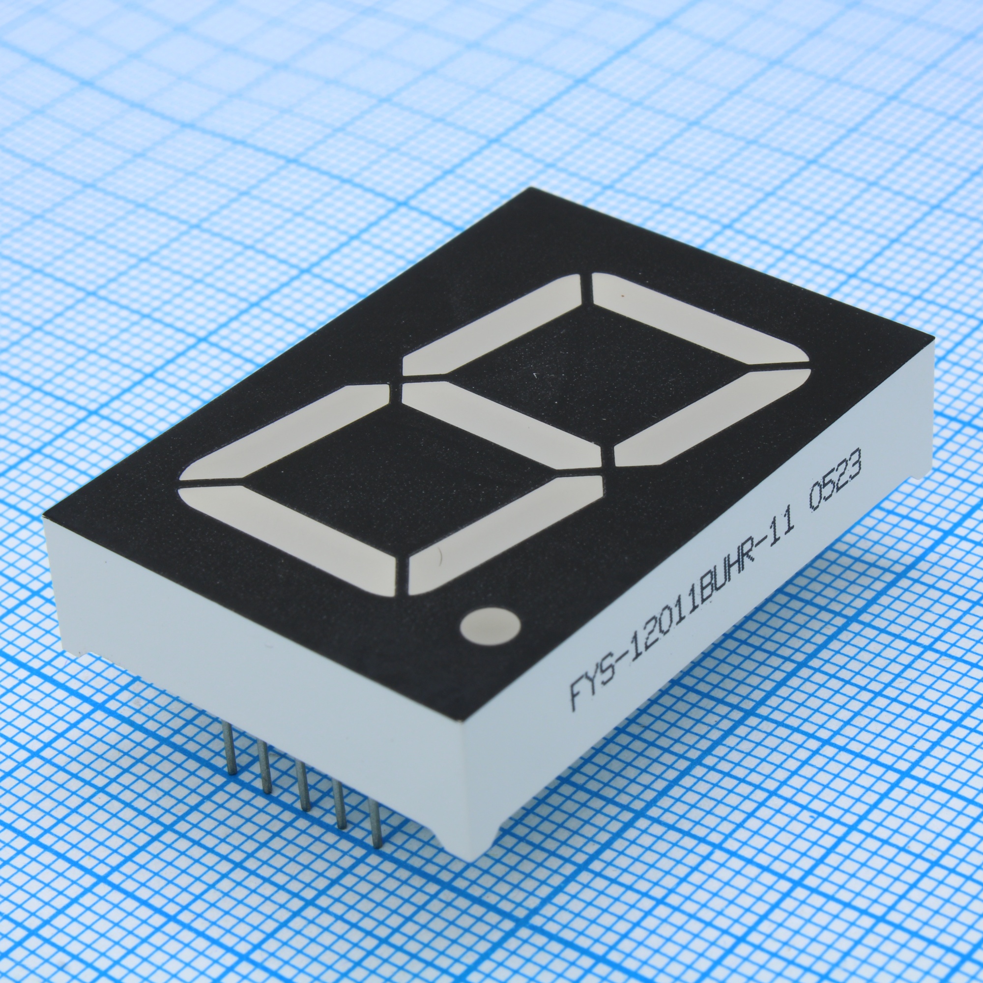 FYS-12011BUHR-11 - 1 разрядный индикатор 30,6мм/красный/660нм/30-60мкд/ОА