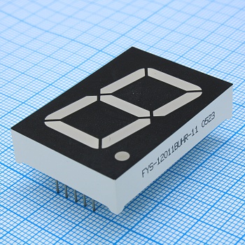 FYS-12011BUHR-11 - 1 разрядный индикатор 30,6мм/красный/660нм/30-60мкд/ОА