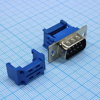 DS1036-03-09MPU2-YT - Разъем D-Sub штыревой 9 контактов на плоский кабель