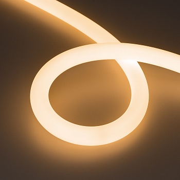 Лента герметичная MOONLIGHT-SIDE-FP-X1088-D25mm 24V Warm2700 (20 W/m, IP65, 5m, wire x1) 038869 - Гибкая герметичная лента (неон серии MOONLIGHT), сечение 25х25 мм. Светодиоды CSP 1088 шт/м. Цвет свечения ТЕПЛЫЙ БЕЛЫЙ (2700 К), индекс цветопередачи CRI>90