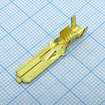 Контакт штыревой 1/02506/40-03 - Контакт штыревой в колодку, сечение провода 2.5...4,0мм2  Покрытие - химпас, ОСТ37.003.032-88 ( под гнездо на 6.3мм)