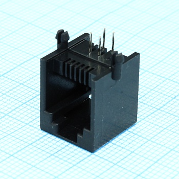 KLS12-124-6P4C-W/O-1-01 - Розетка 6P4C на плату