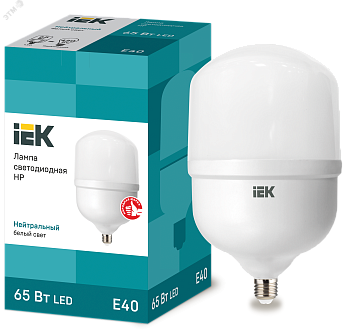 Лампа светодиодная HP 65Вт 4000К нейтр. бел. E40 230В LLE-HP-65-230-40-E40
