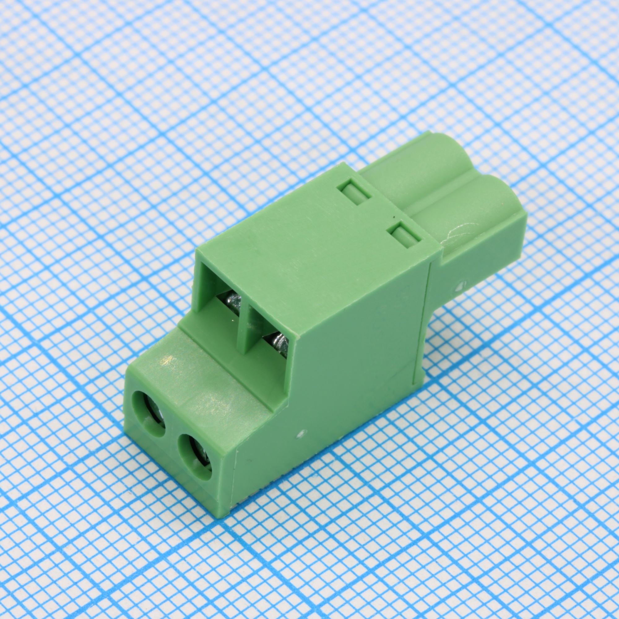 2EDGKC-5.08-02P-14-00A(H) - Винтовой соединительный блок 2 контакта шаг 5.08мм зеленый