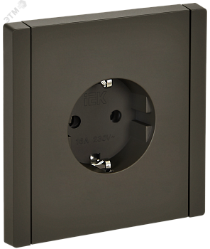 Розетка СП FORTE&PIANO FP313 16А с заземл. защ. шторки безвинт. крепл. сер. IEK FP-R14-16-1-K03