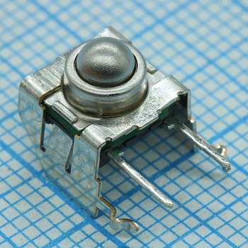 KSJ0V43180SHLFT - Кнопка тактильная 8Х7.8мм угловая, 0.05А 32В 1ВА 3H 100000 циклов монтаж в отверстие