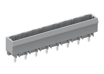 Вилочный разъем на плату 475213-06D - Вилочный разъем, горизонтальный, на плату, шаг: 7.5 мм, 13 полюсов, фиксация на плате пайкой, исполнение: длина выводов 5 мм, 500V, 16A, цвет: серый