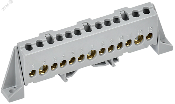 TEKFOR Шина L фаза в комбинированном DIN-изоляторе Стойка 8х12-13-Ср IEK TF-NN20-13-DP-K03