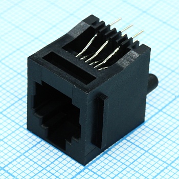 TJ6P6C розетка в плату 52-03 (5222-6P) - TJ6P6C розетка в плату