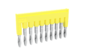 Соединительная перемычка TJA4.2-10 - Соединительная перемычка, втычная, изолированная, 10 полюсов, для серий клемм: TP/TU/TC, шириной 4,2 мм, цвет: желтый