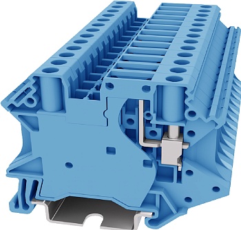 Клемма без размыкателя TU4-TG-BU - Клемма без размыкателя, тип фиксации провода: винтовой, номинальное сечение: 4 мм кв., 20A, 500V, ширина: 6,2 мм, цвет: синий, тип монтажа: DIN 35