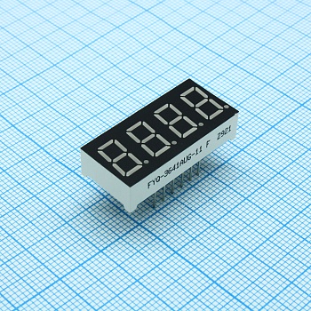 FYQ-3641AUG-11 - 4-х разрядный индикатор 9,2мм/зеленый/570нм/60-100мкд/ОК