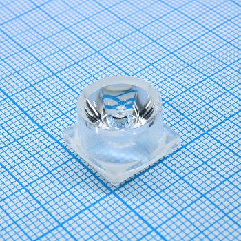 AVE14D9H17G - Линза с клеевой основой для светодиода 3535/3030,  ~17°,  14x14mm  H:8,7mm, PMMA