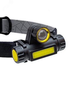 Фонарь аккумуляторный налобный XPE 3Вт COB 3Вт с зумом литиевый аккум. 1.2А.ч KocH103WLith