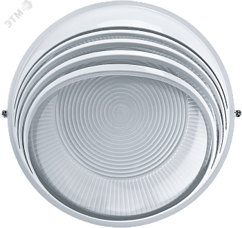 Светильник НПП-100w термостойкий круглый козырек IP54 белый 17094