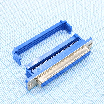 DS1036-37FPU2NX-YT - Разъем D-Sub IDC (розетка) прижимной 37 контактов на кабель
