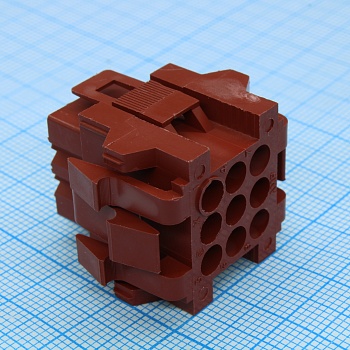207439-1 - Соединитель прямоугольный 9 контактов шаг 5мм монтаж на кабель