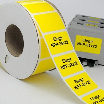 Маркировка прямоугольная NPP-35х22 Y - Маркировочная наклейка, для позиционного обозначения электрооборудования в шкафу и маркировки провода, размер 35х22 мм, цвет желтый, в упаковке 1400 наклеек