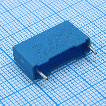 B32922C3473K - Конденсатор помехоподавляющий пленочный X2 0.047мкФ 305В переменного тока ±20% (18х5х10.5мм) радиальный 15мм 105°C автомобильного применения россыпь