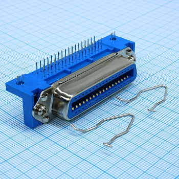 DS1079-F360BS - Розетка centronics 36 контактов на плату, прямой угол со скобой