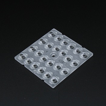 ALST50D24LEDT2M-B - Групповая квадратная линза на 24 светодиода 3030/2835 эфф=93%, диаграмма T2M-B, 50x50mm   H:3.9mm, PC