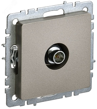 Розетка телевизионная оконечная TV СП Brite РТВ11-0-БрШ шампань BR-A10-O-K37