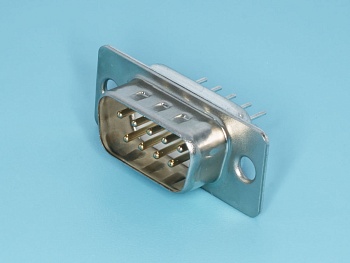 DBB-9M - Разъем  9 контактов, вилка на плату, вертикальный