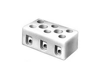 Клеммная колодка 1033 DS - Клеммная колодка, керамическая, 3 полюса, c защитой провода, максимальное сечение провода: 2,5 мм кв., номинальные характеристики: 250 V; 16A; тип 1033 DS серия Appliance