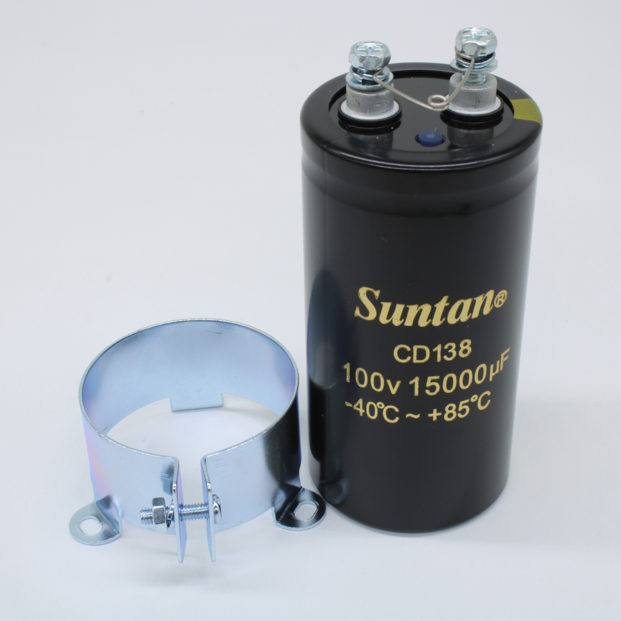 TS13DZ2A153MSB000R - Алюминиевый электролитический конденсатор 100В 15000мкФ 50*100 85°С М5. В комплект поставки конденсаторов, произведённых после 01.12.2018, гайки/шайбы не входят