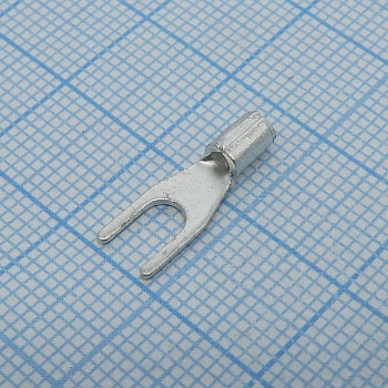 GSNB 1.25-3.7S - наконечник кабельный вилочный без изоляции d=3.7мм, сеч. пров.0.5-1.5мм2