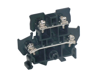 Барьерная клемма UTD-10/2-2 - Барьерная этажная клемма, тип фиксации провода: винтовой, номинальное сечение: 1,25 мм кв., 15A, 660V, ширина: 7,3 мм, цвет: черный, тип монтажа: DIN 35