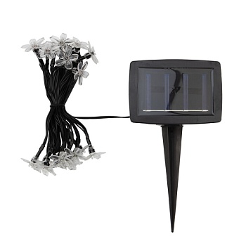 Гирлянда садовая (каскад) Ночной букет 4м, мультиколор, с аккумулятором и выносной солнечной панелью 602-270