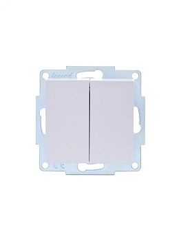 Выключатель 2-кл. СП Vesna механизм бел. 742-0288-101