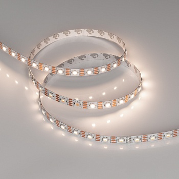 Лента SPI-B60-10mm 12V Day4000-PX1-RAM (9.3 W/m, IP20, 5060, 5m) 037828 - Светодиодная лента SPI-B60, открытая IP20, с микросхемой TX1818 (битый пиксель не влияет на передачу сигнала далее по ленте). Светодиоды 5060, 60 шт/м (1 pixel = 1 LED), белая плата